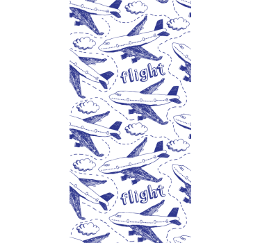 Papier peint ville scène de vol d'avion - TenStickers