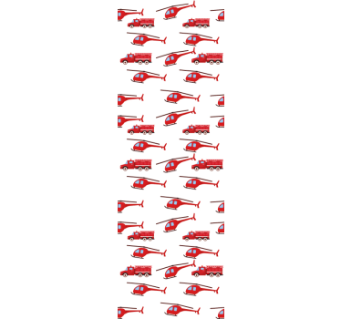Papier peint chambre enfant plaisir de l'hélicoptère rouge - TenStickers