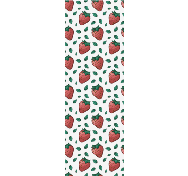Papier peint cuisine fraises fraîches florales - TenStickers