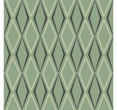 Papier peint vintage diamants verts des années 1930 - TenStickers