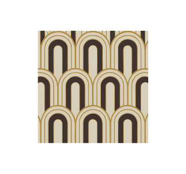 Papier peint vintage arches art déco des années 1970 - TenStickers