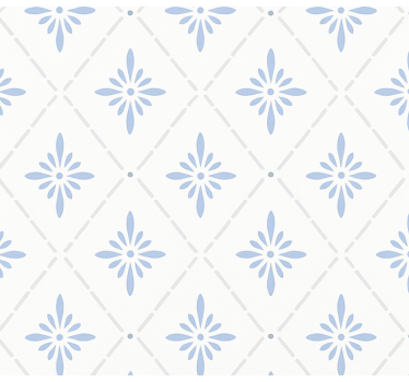 Papier peint cuisine carreaux de losange bleus - TenStickers