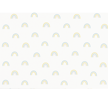 Papier peint chambre enfant arcs-en-ciel pastel dispersés - TenStickers