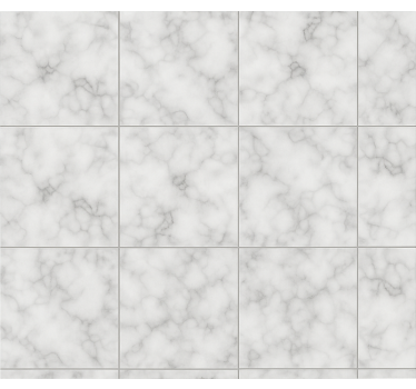 Papier peint cuisine carrelage carré en marbre blanc - TenStickers