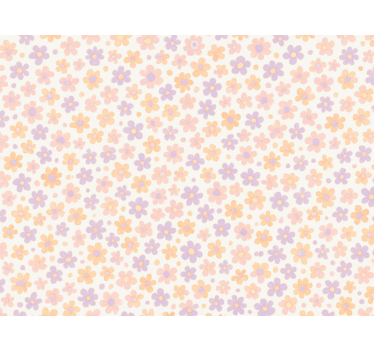 Papier peint chambre enfant petites fleurs pastel - TenStickers