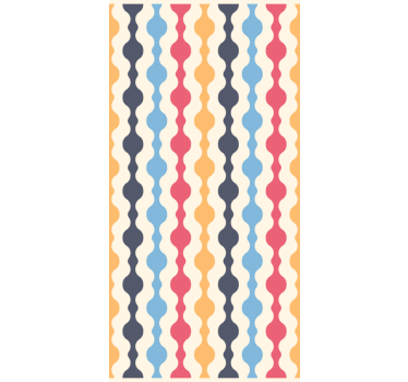 Papier peint vintage lignes rétro colorées - TenStickers