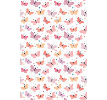 Papier peint chambre enfant papillons en vol - TenStickers