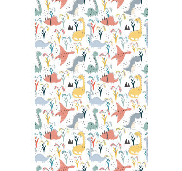 Papier peint chambre enfant motif scandinave coloré - TenStickers