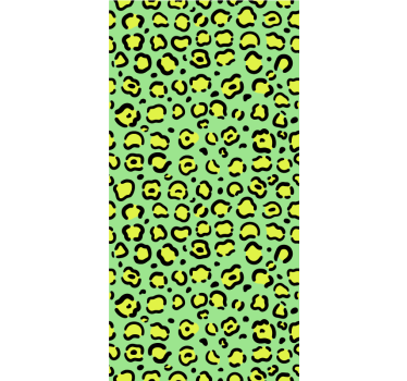 Papier peint chambre enfant léopard coloré sur pistache - TenStickers