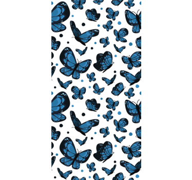 Papier peint chambre enfant papillon bleu - TenStickers