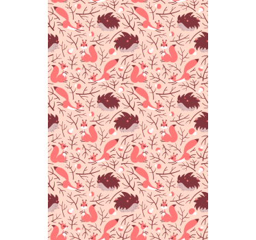 Papier peint chambre enfant motif faune - TenStickers