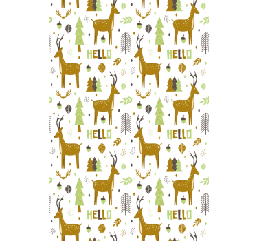 Papier peint chambre enfant forêt nordique accueillante - TenStickers