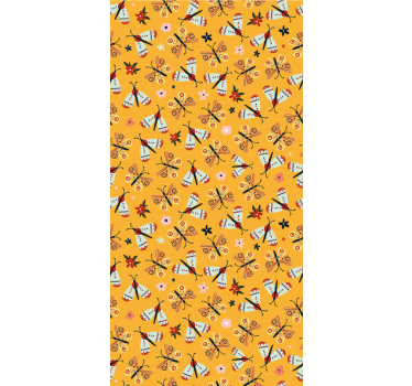 Papier peint chambre enfant design traditionnel jaune - TenStickers