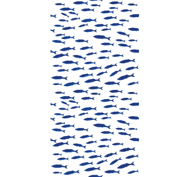 Papier peint chambre enfant motif poissons en essaim - TenStickers