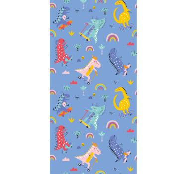 Papier peint chambre enfant scène de skate - TenStickers