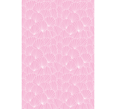 Papier peint chambre enfant motif coquillage rose - TenStickers