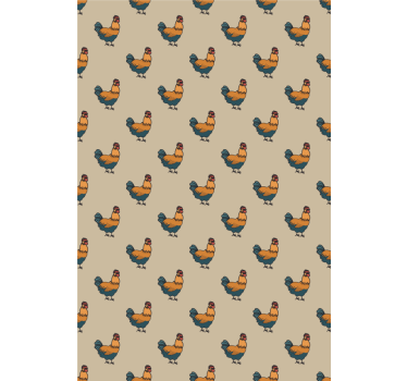 Papier peint chambre enfant motif coq charmant - TenStickers