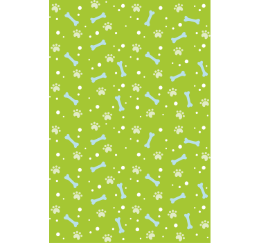 Papier peint chambre enfant motif empreintes de pattes - TenStickers