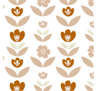 Papier peint vintage fleurs des années 70 - TenStickers