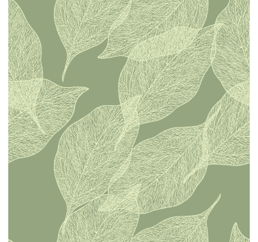 Papier peint cuisine motif grandes feuilles - TenStickers