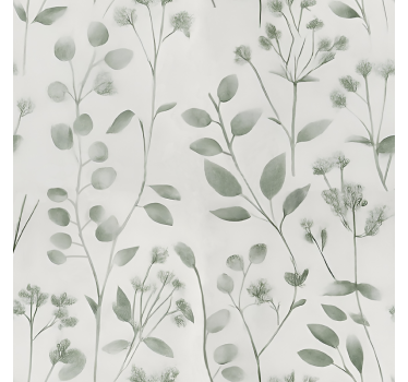Papier peint cuisine feuilles élégantes aquarella - TenStickers