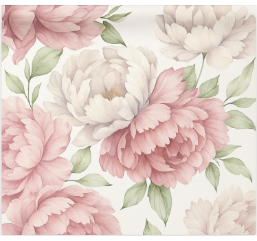 Papier peint cuisine imprimé de pivoines rosées - TenStickers