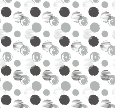 Papier peint cuisine motif cercles gris - TenStickers