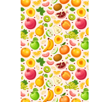 Papier peint cuisine assortiment de fruits colorés - TenStickers