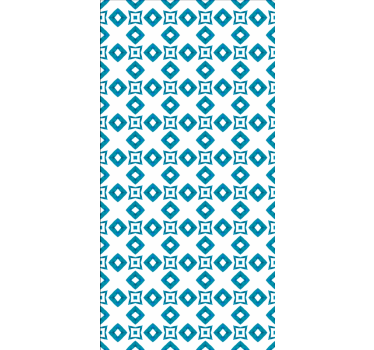 Papier peint cuisine motif géométrique bleu - TenStickers