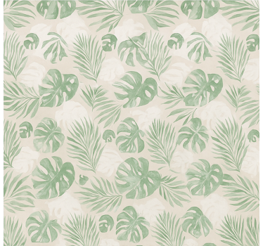 Papier peint cuisine feuilles botaniques tropicales - TenStickers