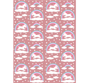 Papier peint chambre enfant thème licorne magique - TenStickers
