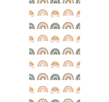 Papier peint chambre enfant motifs arc-en-ciel nordiques - TenStickers