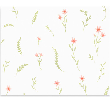 Papier peint chambre enfant fleurs des prés pastel - TenStickers