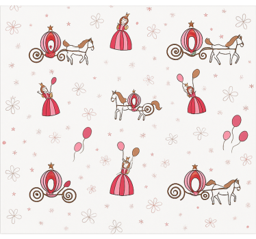 Papier peint chambre enfant princesse conte de fées - TenStickers
