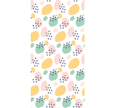 Papier peint chambre ado formes abstraites pastel - TenStickers