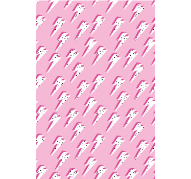 Papier peint chambre ado rayons blancs sur fond rose - TenStickers