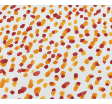 Papier peint chambre ado pois orange et rouge - TenStickers