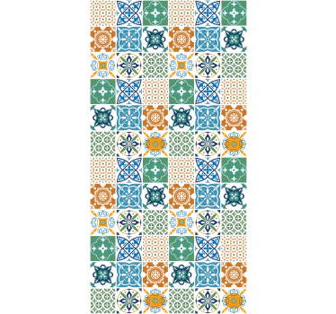 Papier peint cuisine carrelage en porcelaine mixte - TenStickers