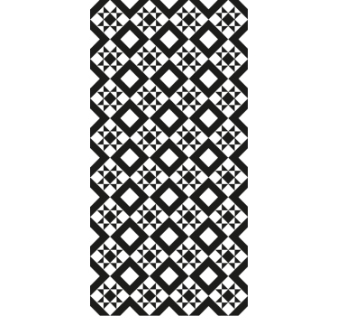 Papier peint cuisine carreaux géométriques noir et blanc - TenStickers