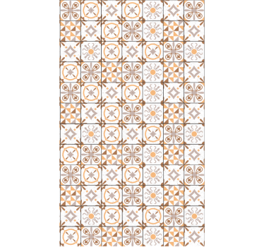 Papier peint cuisine tapis vinyle carrés marron - TenStickers
