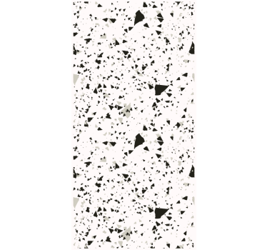 Papier peint cuisine terrazzo gris blanc et noir - TenStickers