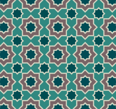 Papier peint cuisine formes turquoise et vert - TenStickers
