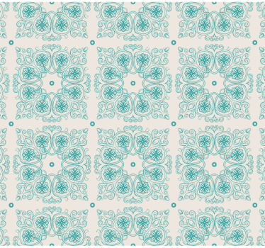 Papier peint cuisine carreaux turquoise - TenStickers