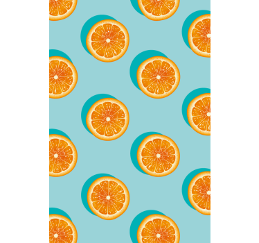 Papier peint cuisine motif tranche d'agrumes - TenStickers