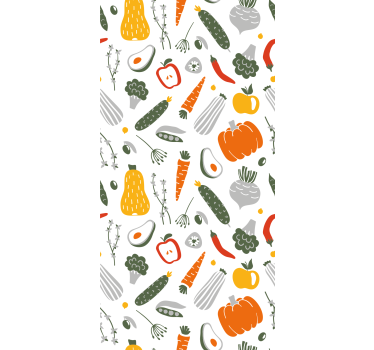 Papier peint cuisine collection de légumes colorés - TenStickers