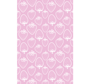 Papier peint cuisine motif fraises - TenStickers