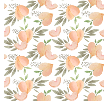 Papier peint cuisine arrangement floral pêche - TenStickers