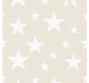 Papier peint chambre enfant motif étoiles grises - TenStickers