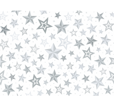 Papier peint chambre enfant motif étoiles argentées - TenStickers