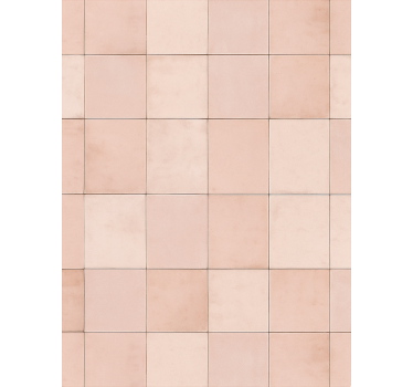 Papier peint cuisine motif carreaux roses - TenStickers